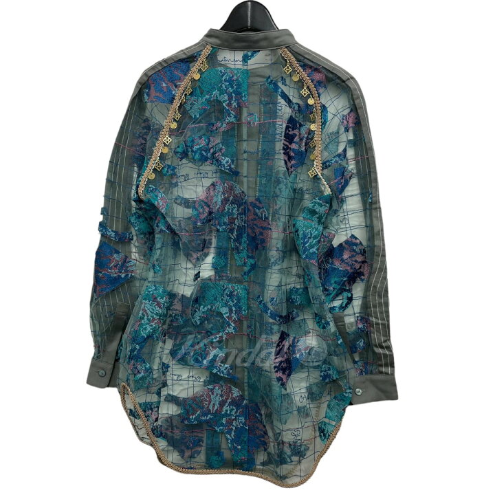 楽天市場】【中古】hazama 無知へと達するレースシャツ ブルー サイズ  