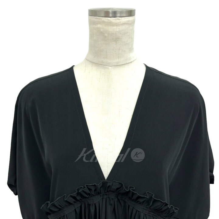 楽天市場】【中古】LIMI feuVネックワンピース ブラック サイズ：S  
