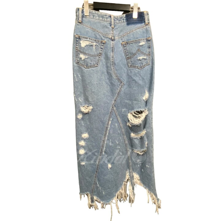 楽天市場】【中古】doublet ｢DESTROYED DENIM SKIRT｣デストロイデニム 
