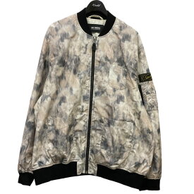 【中古】RAF SIMONS22SS ｢School uniform bomber｣ 総柄MA-1ジャケット 221-624 アイボリー サイズ：L【価格見直し】