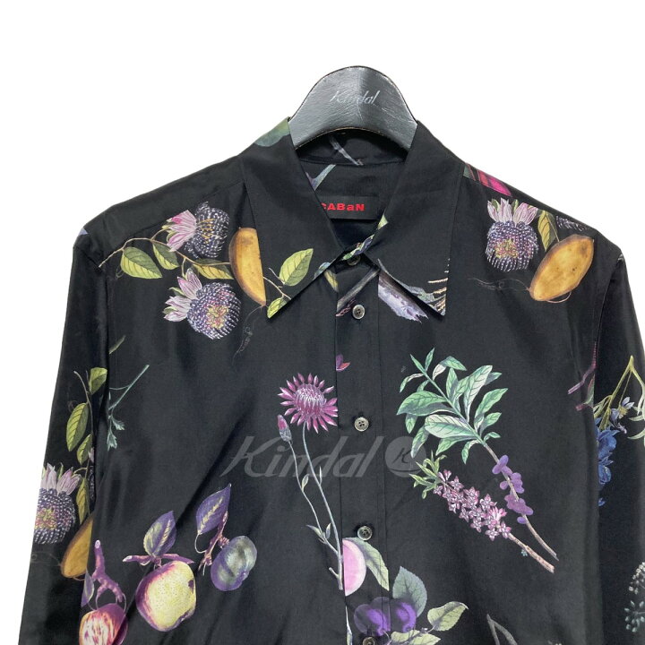 楽天市場】【中古】CABaN シルクボタニカルプリントレギュラーカラー  