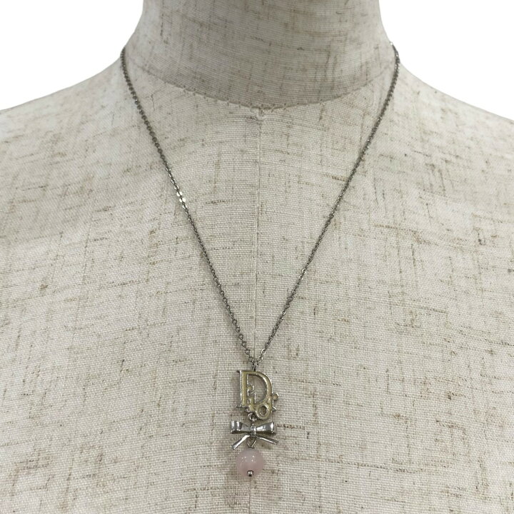 楽天市場】【中古】Christian Dior ネックレス リボンモチーフ 