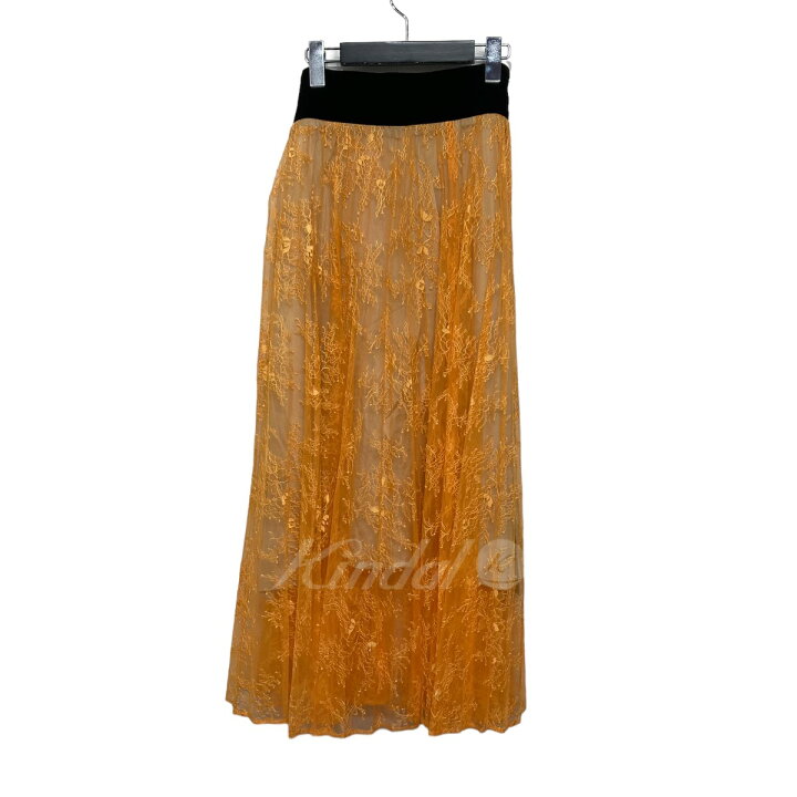 楽天市場】【中古】mame kurogouchi Lace Pleated Skirt オレンジ 