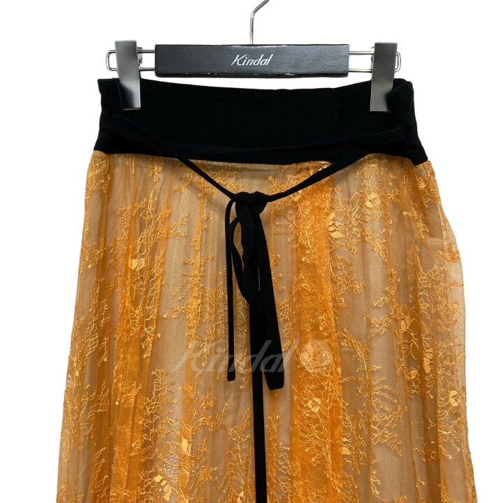 楽天市場】【中古】mame kurogouchi Lace Pleated Skirt オレンジ 