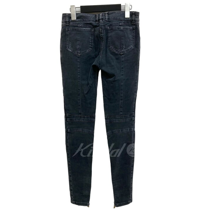 楽天市場】【中古】BALMAINバイカーデニム パンツ グレー サイズ：34  