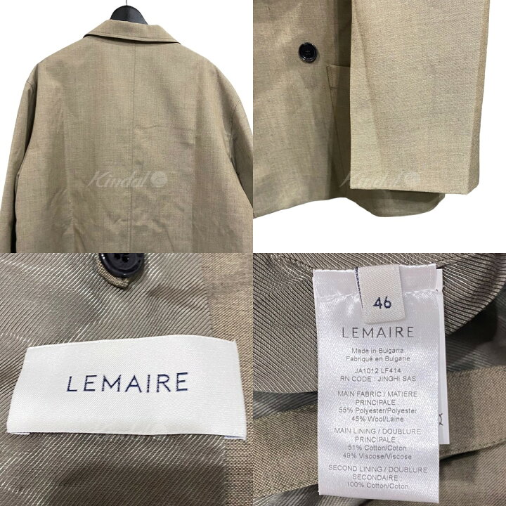 楽天市場】【中古】LEMAIRE ｢Deconstructed poly-wool blazer｣ダブル 