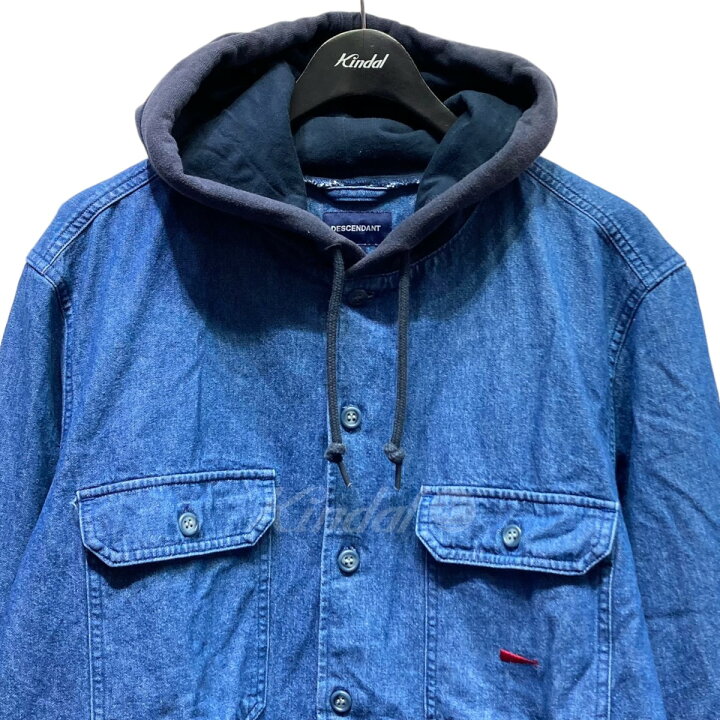 楽天市場】【中古】DESCENDANT フード デニムシャツ インディゴ 