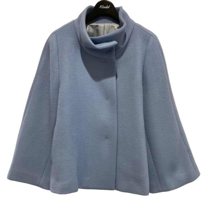 楽天市場】【中古】ANAYI 22AW ビーバーショートコート ブルー サイズ 