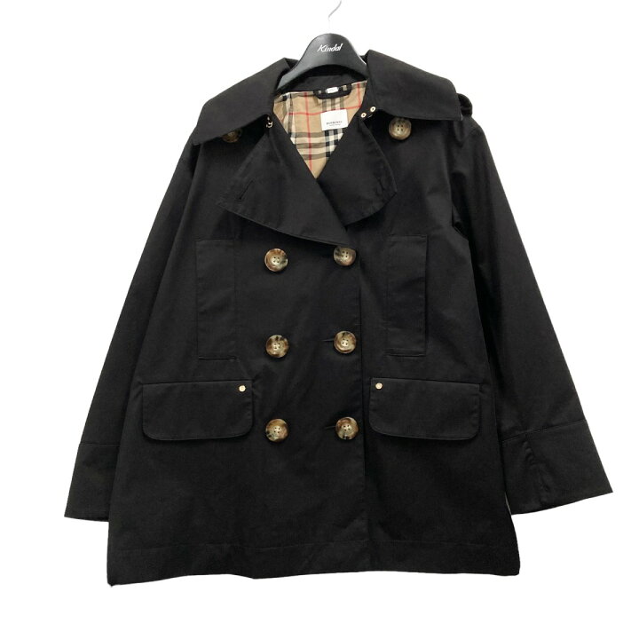 楽天市場】【中古】BURBERRY ショートトレンチコート 8022300 ブラック  