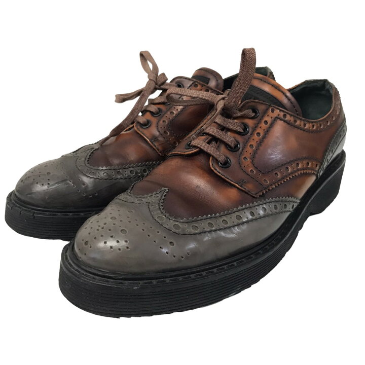 楽天市場】【中古】PRADA SPORTS ウィングチップレザーシューズ 3E5739  