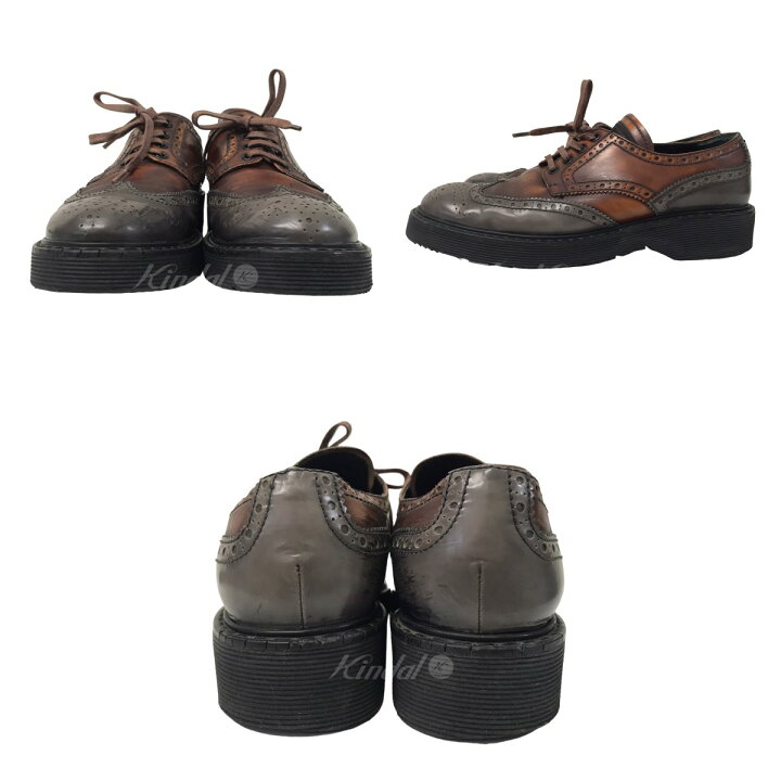 楽天市場】【中古】PRADA SPORTS ウィングチップレザーシューズ 3E5739 