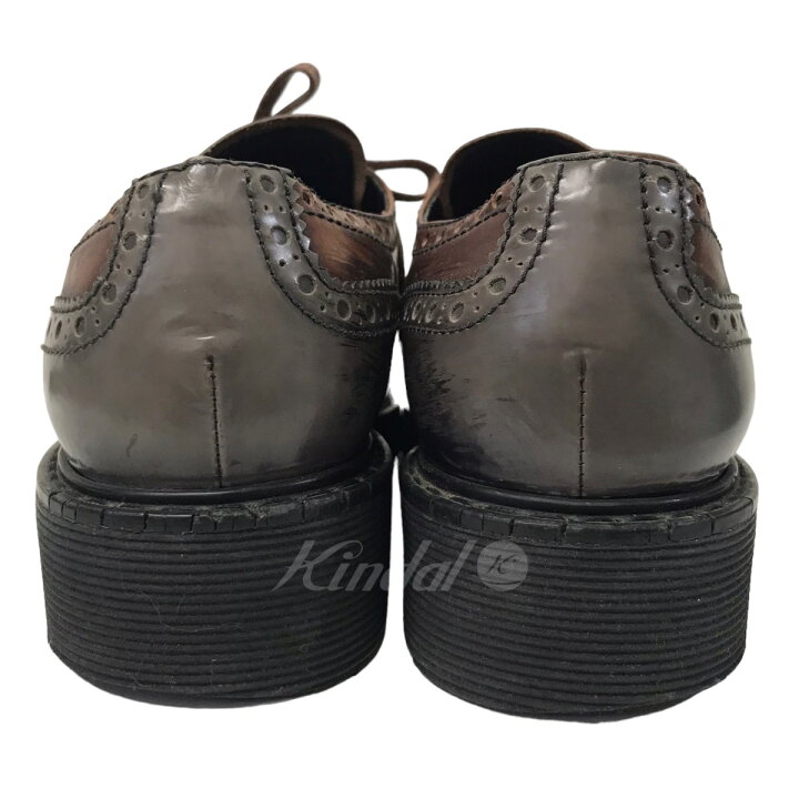 楽天市場】【中古】PRADA SPORTS ウィングチップレザーシューズ 3E5739 