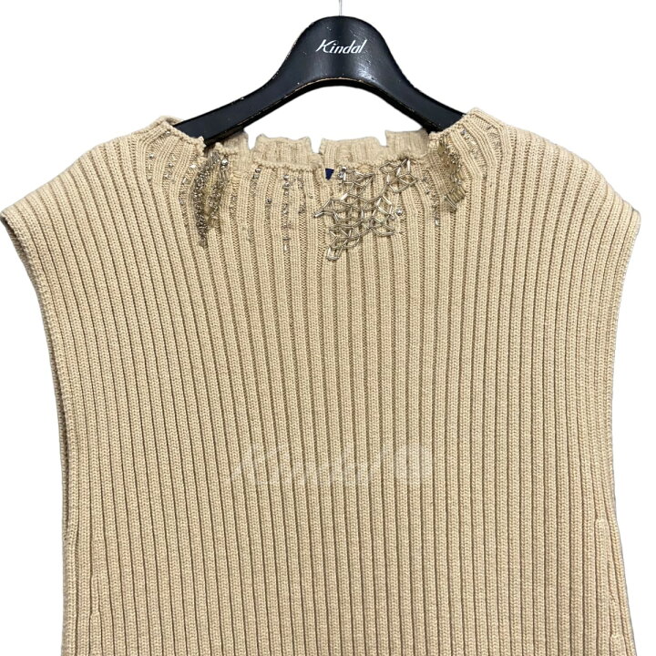 楽天市場】【中古】LOUIS VUITTONビジューノースリーブニット 