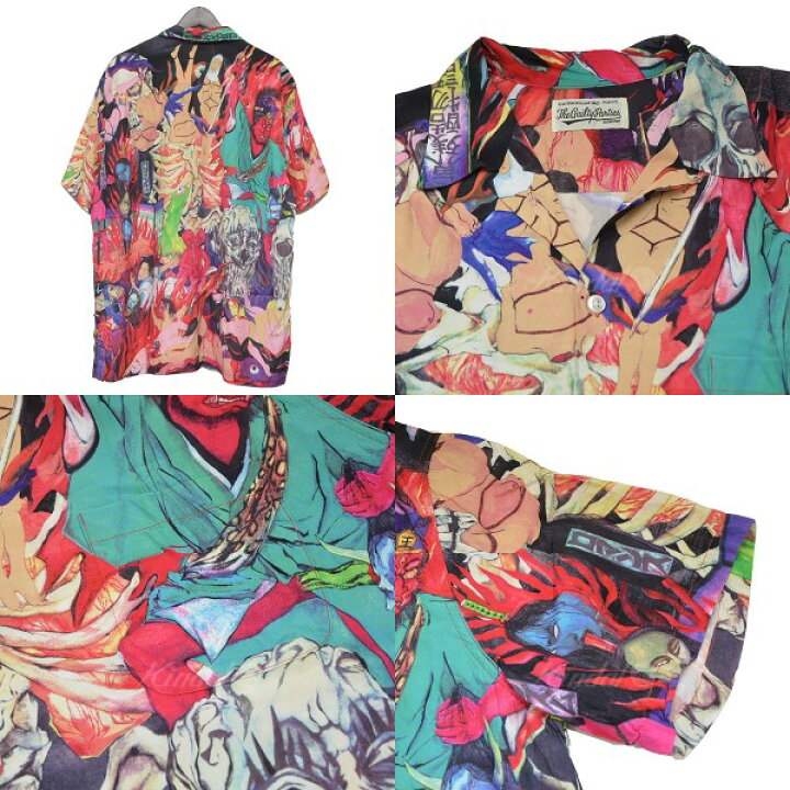 楽天市場】【中古】WACKO MARIA 地獄絵図アロハシャツ Hawaiian Shirts 