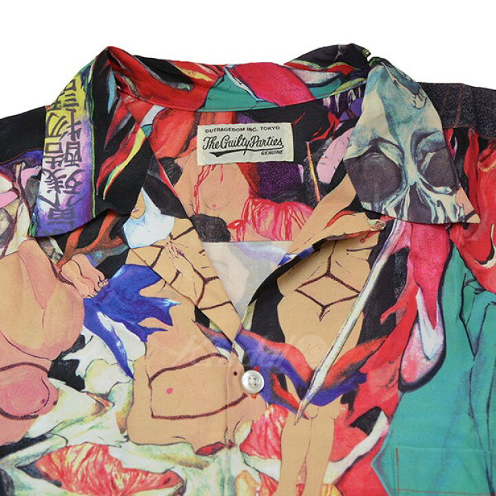 楽天市場】【中古】WACKO MARIA 地獄絵図アロハシャツ Hawaiian Shirts 