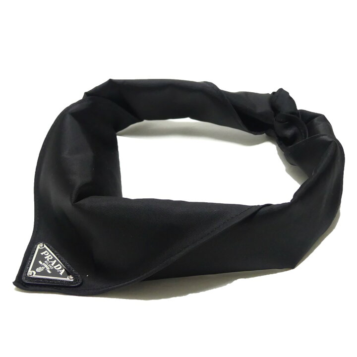 楽天市場】【中古】PRADA REーNYLONSCARF トライアングルロゴプレート 