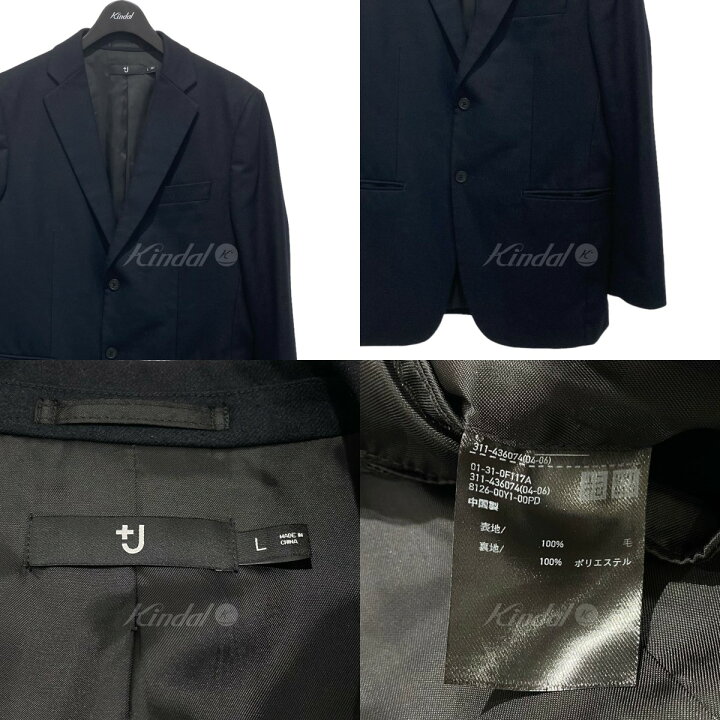 楽天市場】【中古】+J ウールテーラードジャケット ネイビー 【230224  