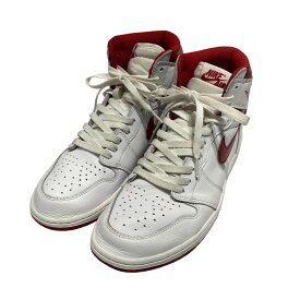 【中古】NIKEAir Jordan 1 Retro High エアジョーダン 1 レトロ ハイ ホワイト×レッド サイズ：28cm【価格見直し】