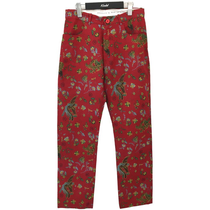 楽天市場】【中古】Martine Rose 総柄ジャガードパンツ レッド サイズ
