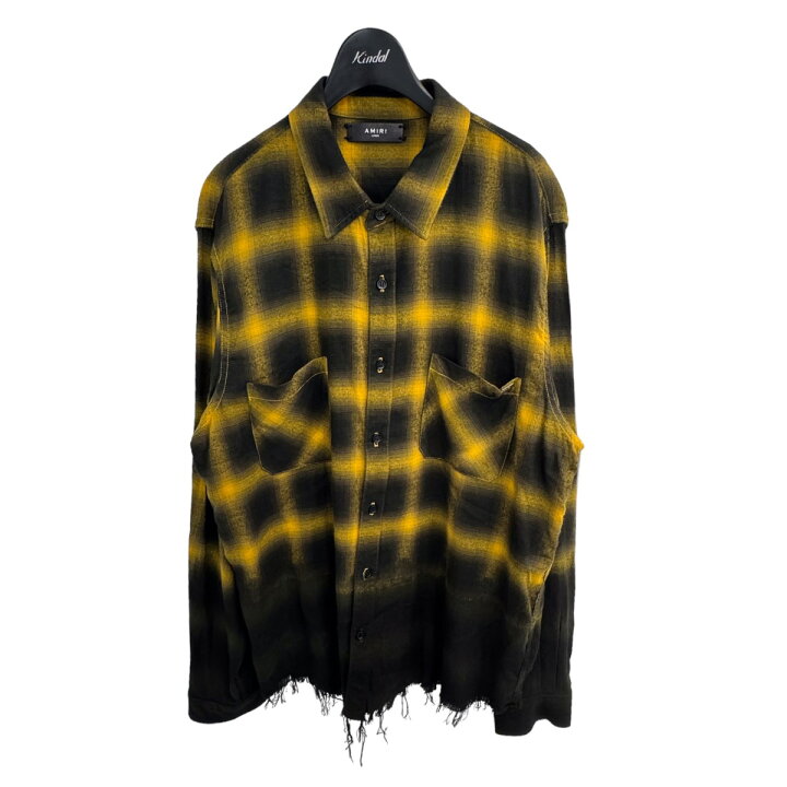 楽天市場】【中古】AMIRI グラデーションカットオフチェックシャツ  