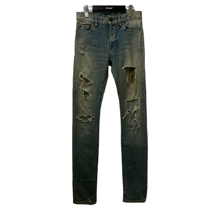 楽天市場】【中古】SAINT LAURENT PARIS ダメージ加工デニムパンツ  