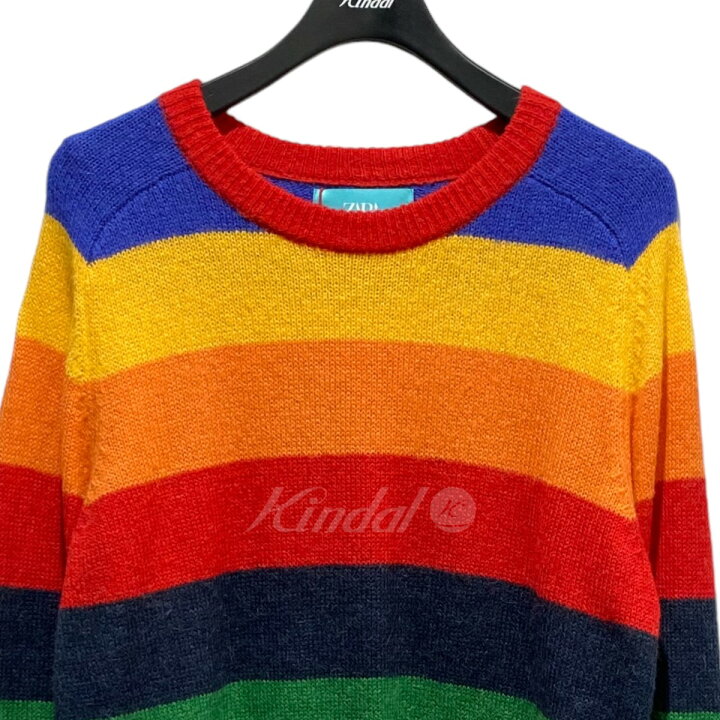楽天市場】【中古】ZARA ×Harry Lambert ボーダーニット マルチカラー 