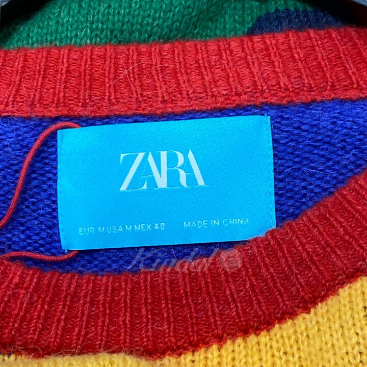 楽天市場】【中古】ZARA ×Harry Lambert ボーダーニット マルチカラー 