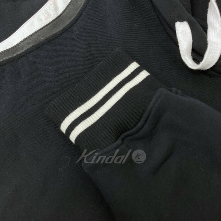 楽天市場】【中古】AMIRI レザー切替プルオーバーパーカー ブラック  