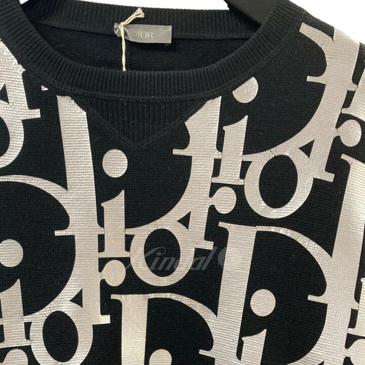 楽天市場】【中古】Diorリフレクティブオブリーク総柄ニット ブラック 