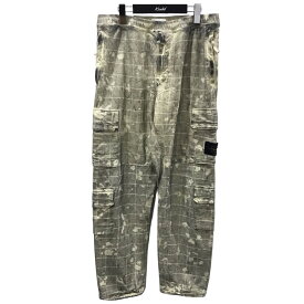 【中古】STONE ISLAND　Dust Colour加工スウェットカーゴパンツ S．I PANTS CARGO 7315317E2 ベージュ サイズ：W33 【270224】（ストーンアイランド）