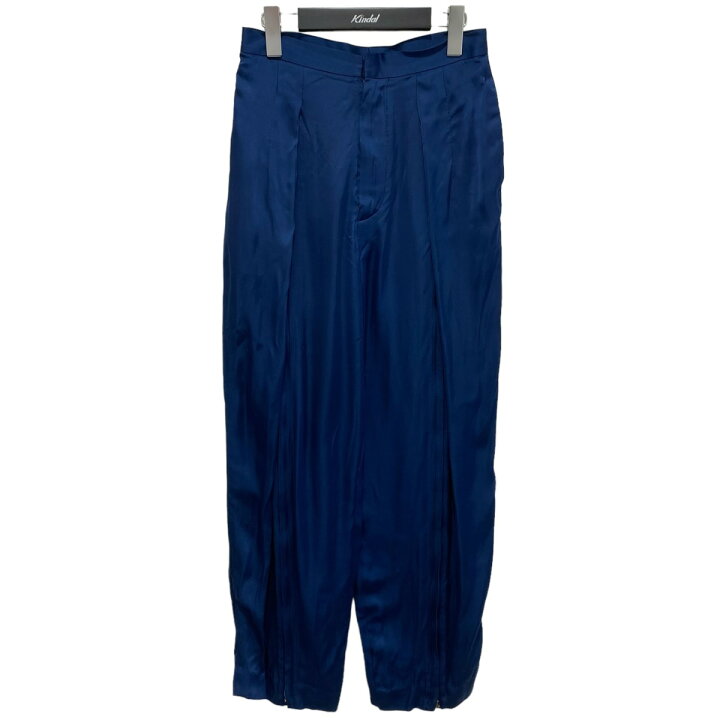 楽天市場】【中古】TOGA PULLAアセテートサテンパンツ ネイビー サイズ 