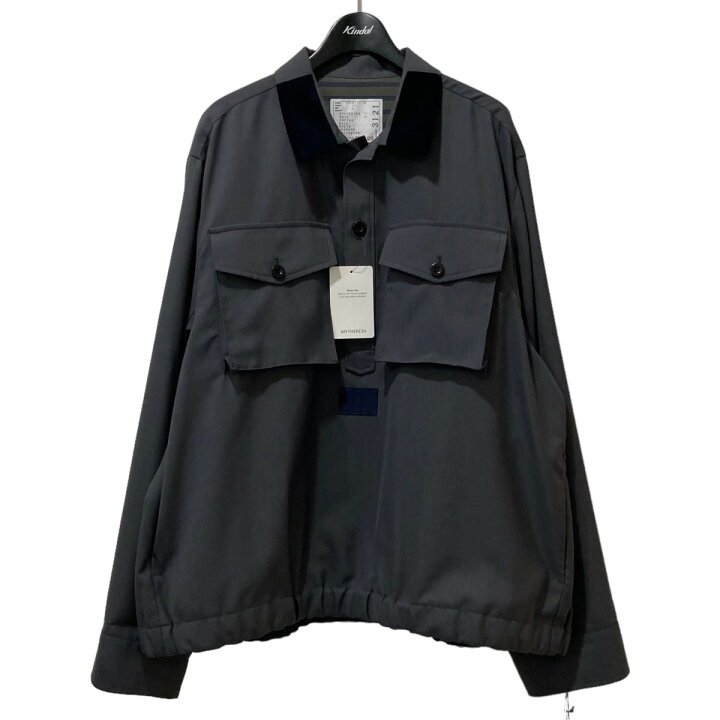 楽天市場】【中古】sacai プルオーバー ウールブレンド長袖シャツ 23 