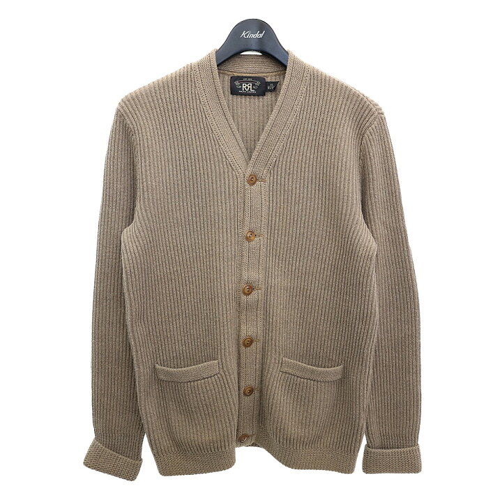 楽天市場】【中古】RRL コットンニットカーディガン ブラウンベージュ 