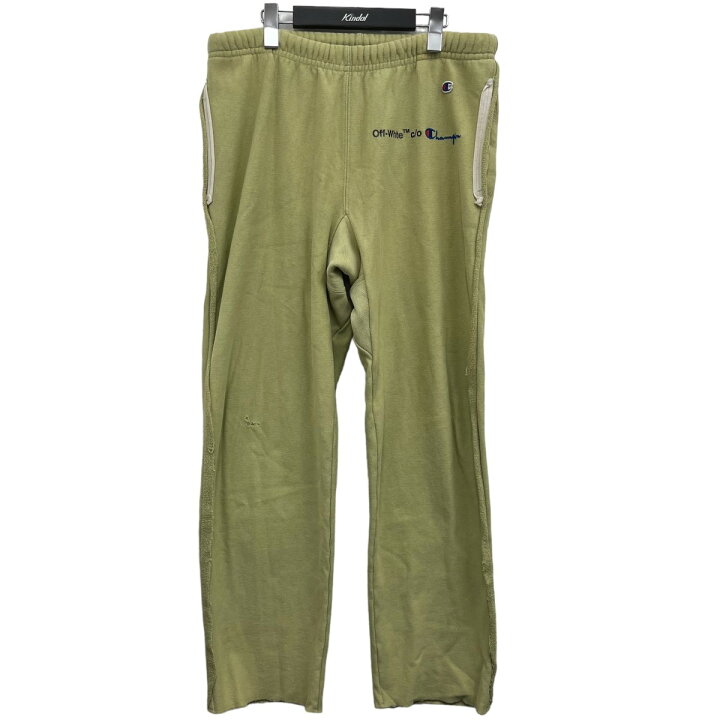 楽天市場】【中古】OFFWHITE × Champion スウェットパンツ グリーン 