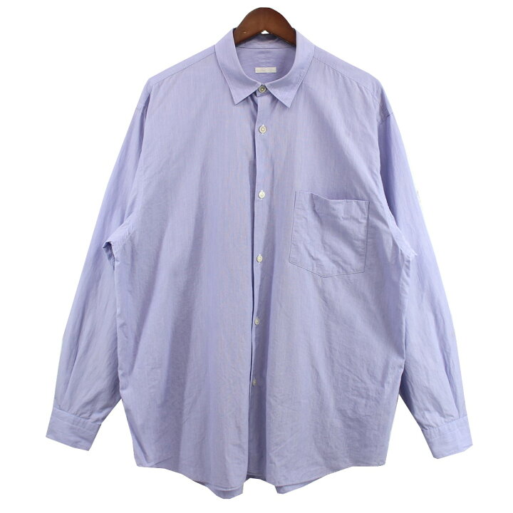 楽天市場】【中古】COMOLI 22AW コモリシャツ SAX STRIPE サックス 