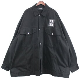 【中古】RAF SIMONS　21AW Oversized denim jacket オーバーサイズ デニム ジャケット ブラック サイズ：S(オーバーサイズ) 【280224】（ラフシモンズ）