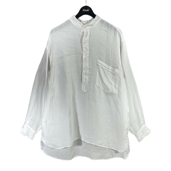楽天市場】【中古】COMOLI リネンWクロス プルオーバーシャツ ホワイト 