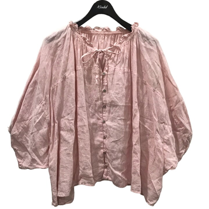 楽天市場】【中古】nest Robe リネンVネックフリルブラウス 011223 
