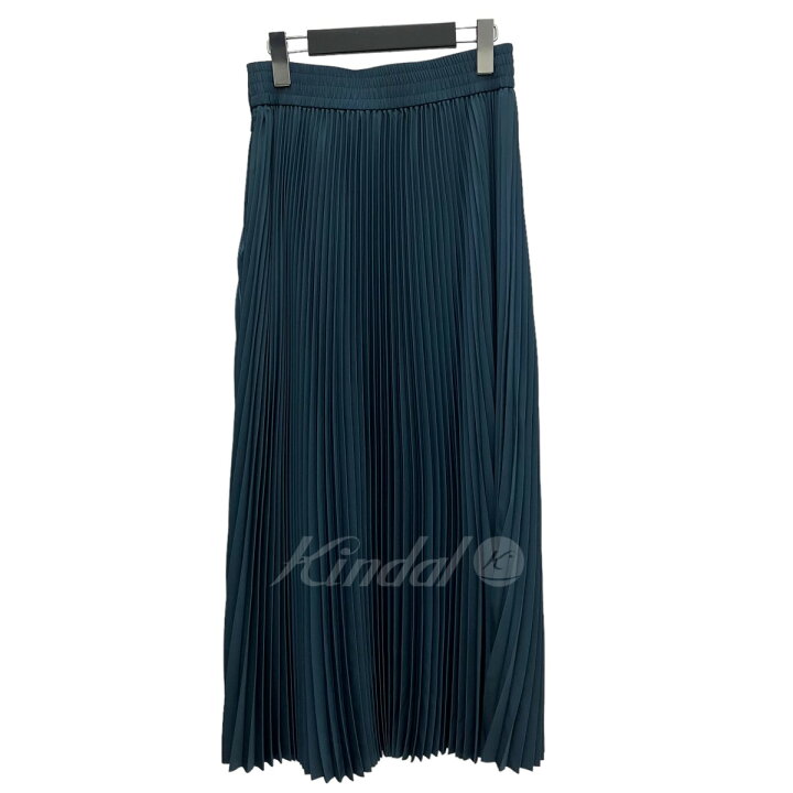 楽天市場】【中古】HYKE Taffeta Pleated skirt 14135 ブルー×グリーン 