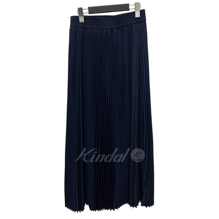 楽天市場】【中古】HYKE Taffeta Pleated skirt 14135 ネイビー サイズ 