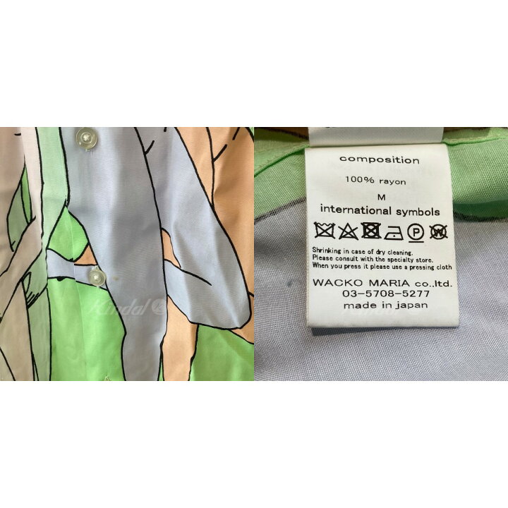 楽天市場】【中古】WACKO MARIA22SS 天国東京百女柄図 HAWAIIAN SHIRT 