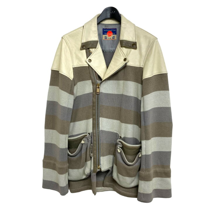 楽天市場】【中古】blackmeansニット切替ライダースジャケット 