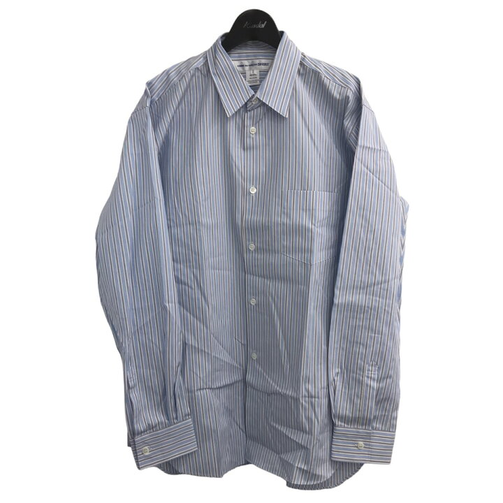 楽天市場】【中古】COMME des GARCONS SHIRT ストライプシャツ ブルー 