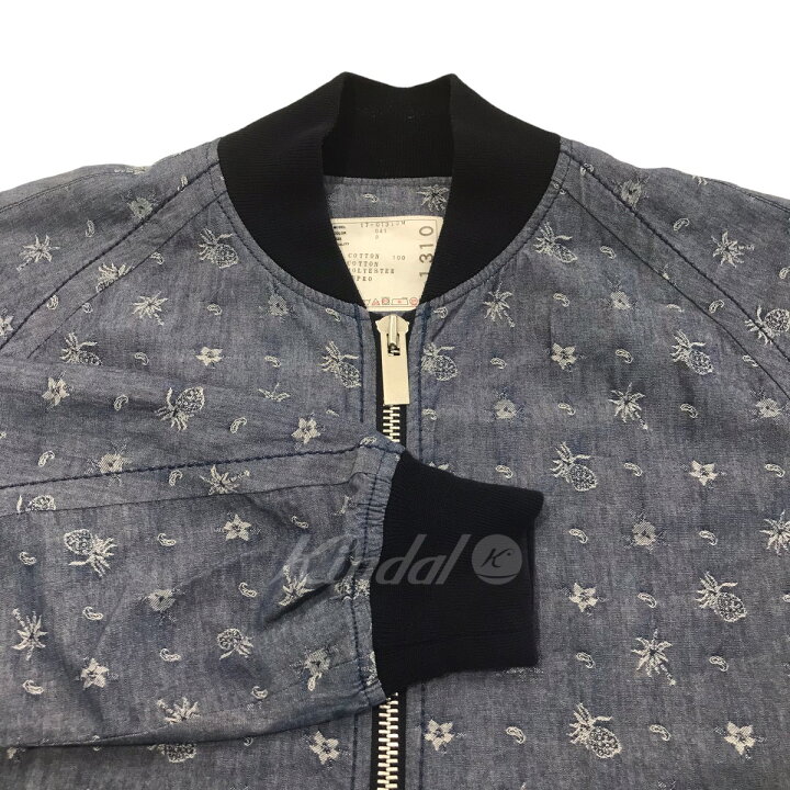 楽天市場】【中古】sacai パイナップル＆ペイズリー柄ボンバー 