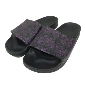 【中古】Needlesシャワーサンダル Shower Sandals - Papillon PVC KP309 ブラック・パープル サイズ：39／6(24．5cm)【価格見直し】