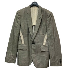 【中古】COMME des GARCONS HOMME PLUS　ラメテーラードジャケット シルバー サイズ：S 【010324】（コムデギャルソンオムプリュス）