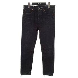 【中古】MAISON KITSUNE　MK JP NEW SLIM FIT BLACK DENIM KMP30010 ブラック サイズ：27 【010324】（メゾンキツネ）