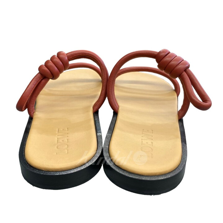 楽天市場】【中古】LOEWE 「Flamenco Knotted Leather Flat Sandals 