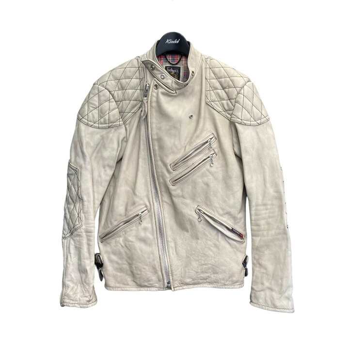 楽天市場】【中古】SCHOTT レザーライダースジャケット ベージュ 