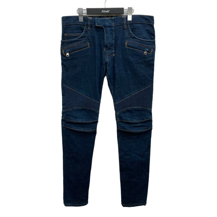 楽天市場】【中古】BALMAINバイカーストレッチパンツ デニムパンツ  